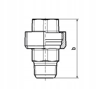 Holender nyplowy śrubunek dwuzłączka ocynk 1 1/2" DN40 WZ