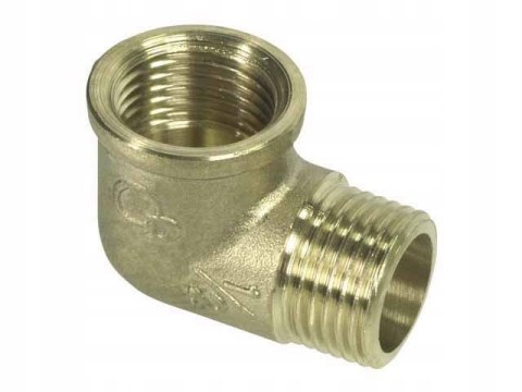 Kolanko nyplowe mosiądz 3/4" GW/GZ DN20