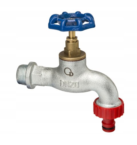 Kran czerpalny grzybkowy żeliwo ocynk 3/4" DN 20 z szybkozłączką Kran czerpalny grzybkowy żeliwo ocynk 3/4" DN 20 z szybkozłączką