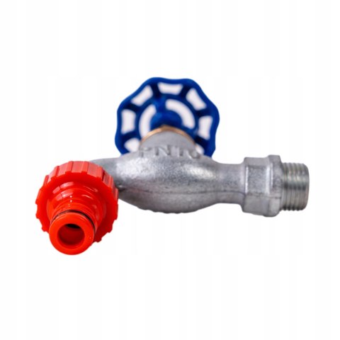 Kran czerpalny grzybkowy żeliwo ocynk 3/4" DN 20 z szybkozłączką Kran czerpalny grzybkowy żeliwo ocynk 3/4" DN 20 z szybkozłączką