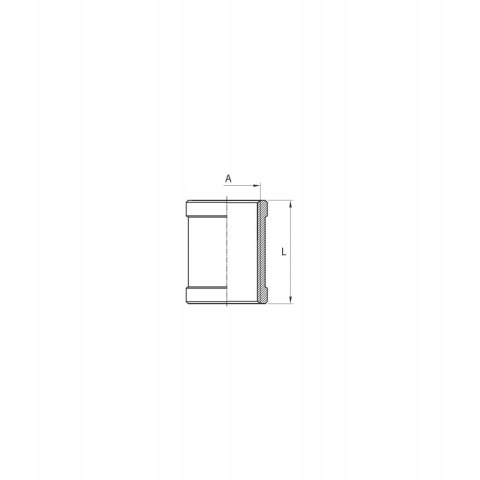 Mufa złączka chrom 1/2" DN15 Mufa złączka chrom 1/2" DN15