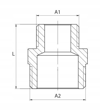 Nypel chrom redukcyjny 1/2" x 3/8" łącznik chromowany Nypel chrom redukcyjny 1/2" x 3/8" łącznik chromowany