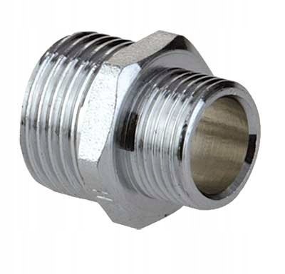 Nypel chrom redukcyjny 1/2" x 3/8" łącznik chromowany Nypel chrom redukcyjny 1/2" x 3/8" łącznik chromowany