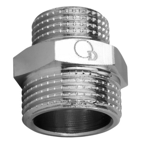 Nypel chrom redukcyjny 1/2" x 3/8" łącznik chromowany Nypel chrom redukcyjny 1/2" x 3/8" łącznik chromowany
