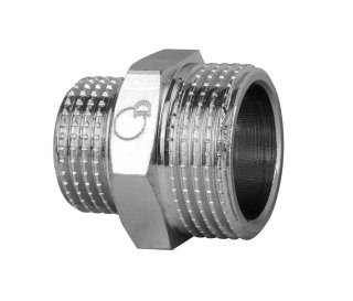Nypel chrom redukcyjny 3/4" x 1/2" łącznik chromowany
