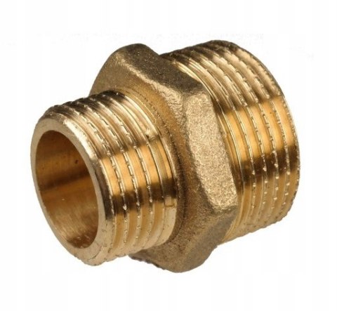 Nypel redukcyjny Złączka mosiężna 1" x 3/4" GZ/GZ Nypel redukcyjny Złączka mosiężna 1" x 3/4" GZ/GZ