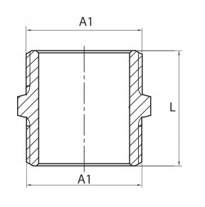 Nypel złaczka mosiężny 1 1/2" DN40 Nypel złaczka mosiężny 1 1/2" DN40