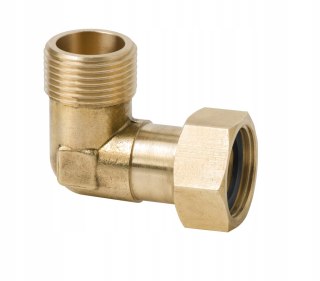 Półśrubunek mosiężny kątowy 1/2" x 1/2" DN15