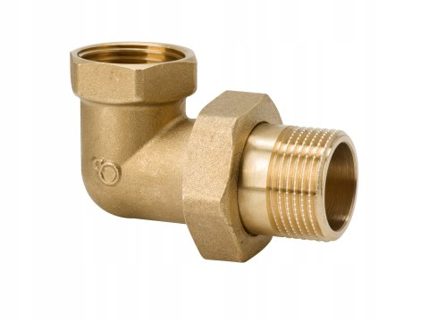 Śrubunek kątowy mosiądz 1 1/4" z uszczelką DN32 Śrubunek kątowy mosiądz 1 1/4" z uszczelką DN32