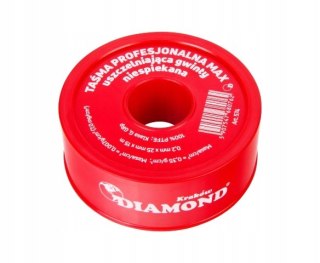 Taśma teflonowa profesjonalna 15mb x 25mm x 0,2mm czerwona
