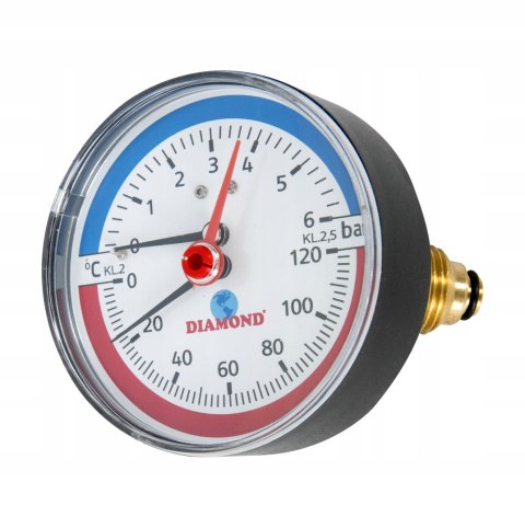Termomanometr Diamond Typ420 gwint tylny 1/2" Termomanometr Diamond Typ420 gwint tylny 1/2"