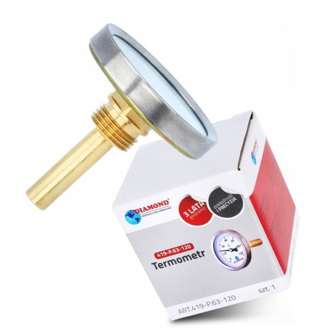 Termometr Typ419 gwint tylny 1/2" (temp 0-120st) Termometr Typ419 gwint tylny 1/2" (temp 0-120st)