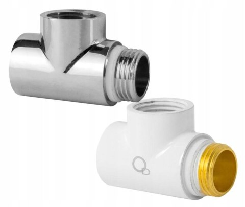 Trójnik chromowany z gwintem zewnętrznym 1/2" DN15 Trójnik chromowany z gwintem zewnętrznym 1/2" DN15