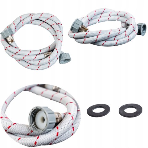 Wąż w oplocie zasilający 3/4 do pralki 250 cm Wąż w oplocie zasilający 3/4 do pralki 250 cm