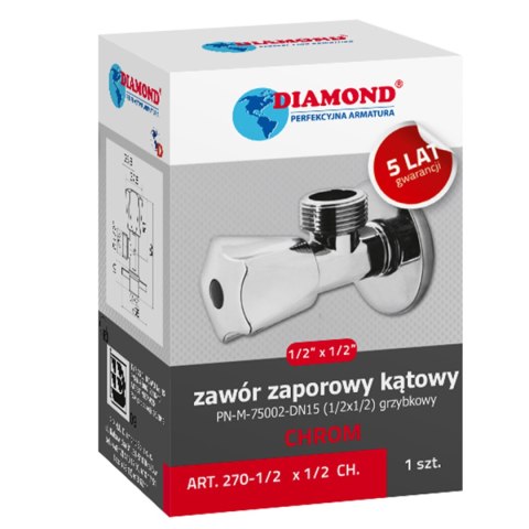 Zawór grzybkowy 1/2"x1/2" Zawór grzybkowy 1/2"x1/2"