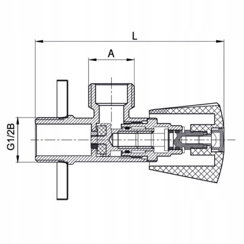 Zawór grzybkowy 1/2"x1/2" Zawór grzybkowy 1/2"x1/2"