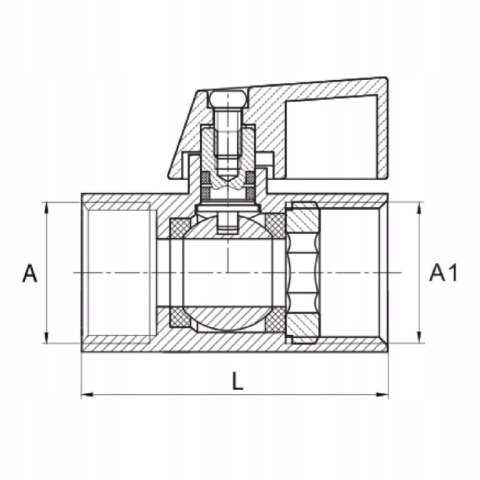 Zawór kulowy mini 1/2" DN15 chrom Zawór kulowy mini 1/2" DN15 chrom