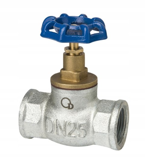 Zawór zaporowy grzybkowy żeliwny ocynkowany 1/2" DN15 Zawór zaporowy grzybkowy żeliwny ocynkowany 1/2" DN15