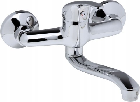 Bateria zlewozmywakowa jednouchwytowa ścienna wylewka 25 cm Bateria zlewozmywakowa jednouchwytowa ścienna wylewka 25 cm