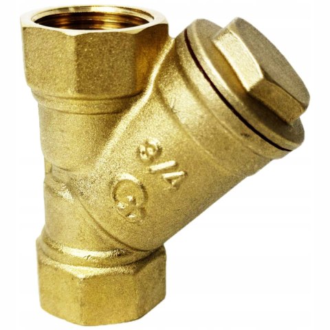 Filtr skośny siatkowy wodny mosiężny 3/4" DN20