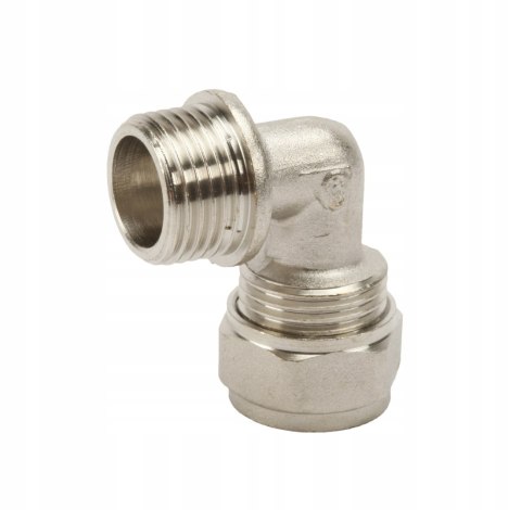Kolanko mosiężne nyplowe skręcane do pex 16 x 1/2" GZ Kolanko mosiężne nyplowe skręcane do pex 16 x 1/2" GZ