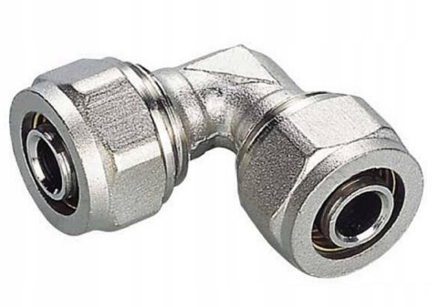 Kolanko mosiężne skręcane do pex 16 x 16 Kolanko mosiężne skręcane do pex 16 x 16