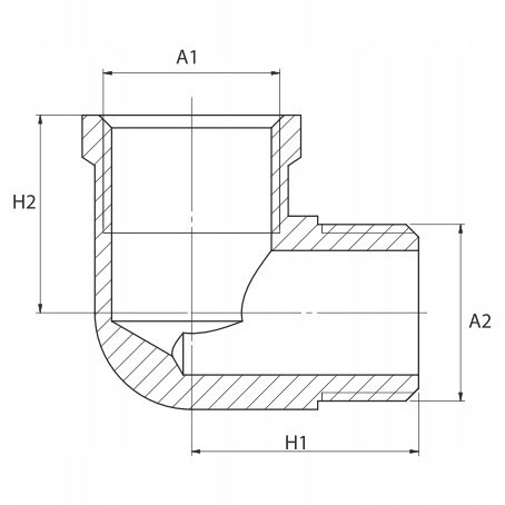 Kolanko nyplowe WZ chromowane 1/2" DN15 Kolanko nyplowe WZ chromowane 1/2" DN15