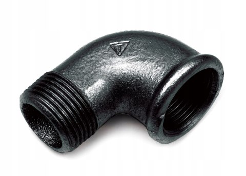 Kolanko nyplowe żeliwo czarne GW/GZ 1" DN25 Kolanko nyplowe żeliwo czarne GW/GZ 1" DN25
