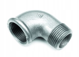 Kolanko nyplowe żeliwo ocynkowane GW 3/4" x GZ 3/4" DN20
