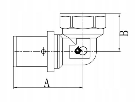 Kolanko zapras do pex 16 x 1/2" GW Kolanko zapras do pex 16 x 1/2" GW