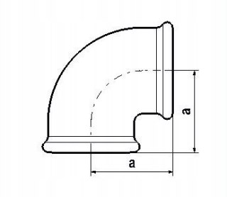 Kolanko żeliwo czarne 1/2" DN15