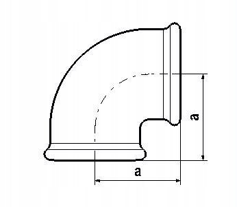 Kolanko żeliwo ocynkowane 2" DN50 Kolanko żeliwo ocynkowane 2" DN50