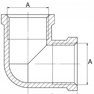 Kolano mosiężne 3/4" DN20 gwinty wewnętrzne