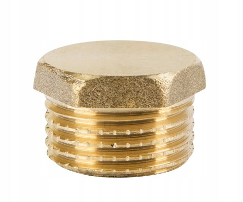Korek mosiężny GZ 1/2" DN15 Korek mosiężny GZ 1/2" DN15