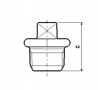 Korek z obrzeżem czarny żeliwo GZ 1/2" DN15 Korek z obrzeżem czarny żeliwo GZ 1/2" DN15