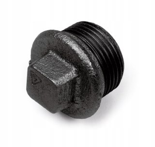 Korek z obrzeżem czarny żeliwo GZ 3/4" DN20
