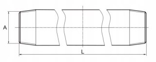 Króciec sztucer łącznik złączka ocynk 1/2" x 60mm