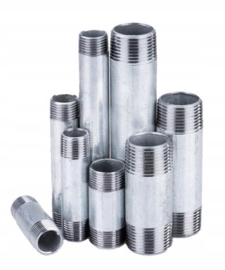 Króciec sztucer łącznik złączka ocynk 1/2" x 80mm