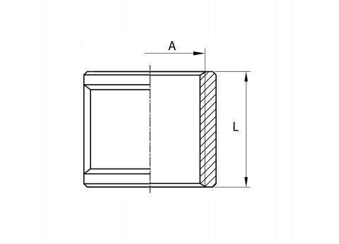 Mufa Złączka mosiądz 3/4" DN20 Mufa Złączka mosiądz 3/4" DN20