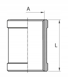 Mufa złączka chrom 3/4" DN20