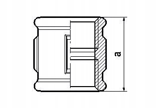 Mufa złączka czarna żeliwna 1/2" DN15