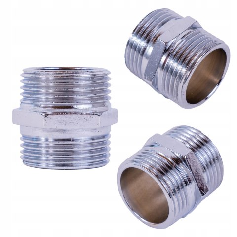 Nypel chrom 3/8 łącznik chromowany DN10 Nypel chrom 3/8 łącznik chromowany DN10