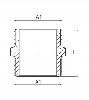 Nypel chrom 3/8 łącznik chromowany DN10 Nypel chrom 3/8 łącznik chromowany DN10