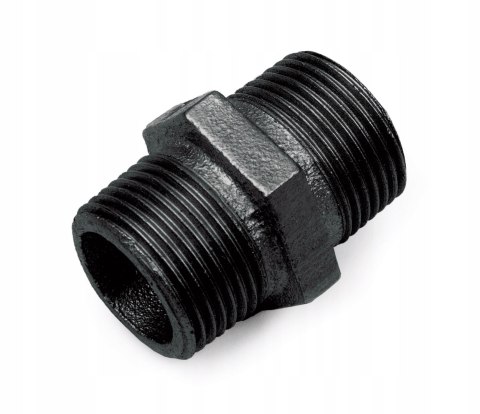 Nypel czarny żeliwo złączka GZ/GZ 3/4" DN20