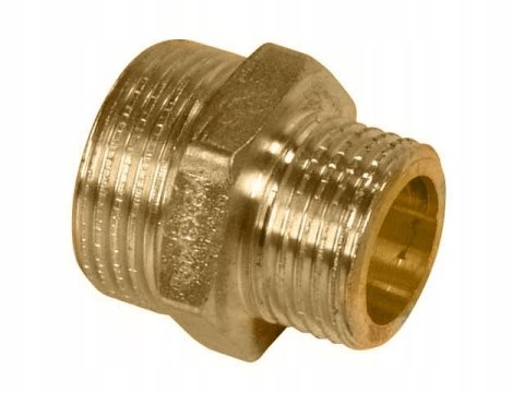 Nypel redukcyjny Złączka mosiężna 1" x 1/2" GZ/GZ Nypel redukcyjny Złączka mosiężna 1" x 1/2" GZ/GZ