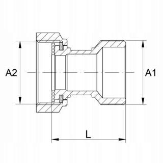 Półśrubunek mosiądz prosty 1/2" x 1/2" DN15