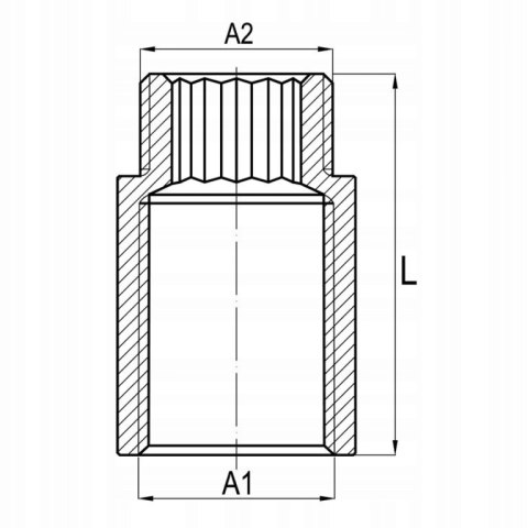 Przedłużka chrom złączka 1/2" x 10 Przedłużka chrom złączka 1/2" x 10