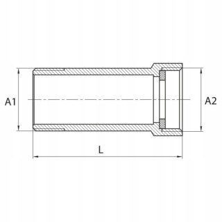 Przedłużka do baterii 3/4"x50 chrom