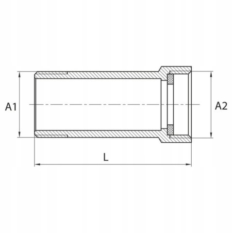 Przedłużka do baterii 3/4"x50 chrom Przedłużka do baterii 3/4"x50 chrom