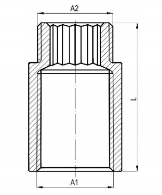 Przedłużka mosiężna 1/2" x 100mm DN15